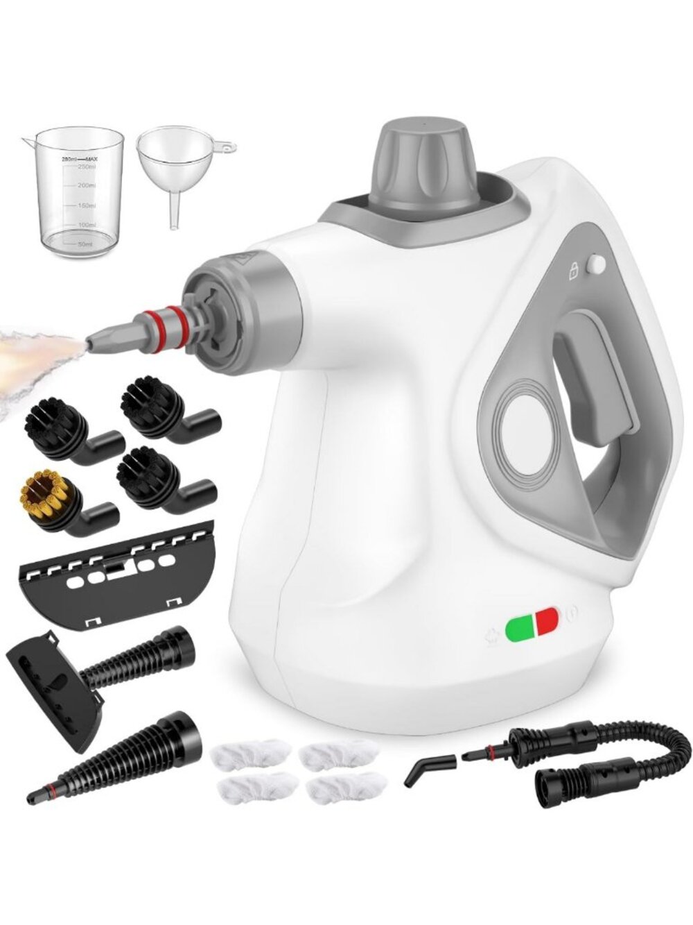 Portable Handheld Steam Cleaner with 15 Accessories for Multi-Surface Deep